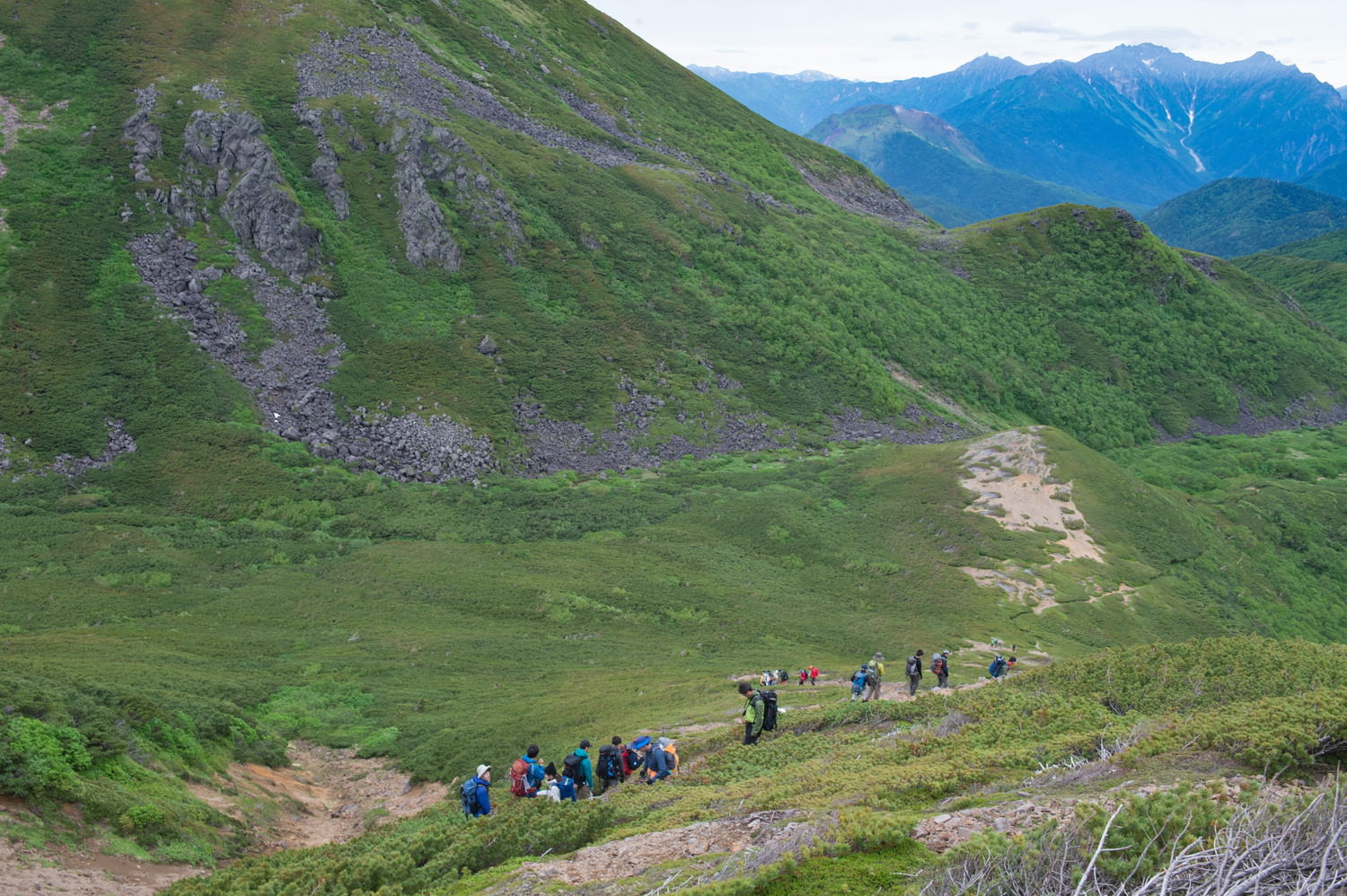 北アルプスの中央にある乗鞍新登山道