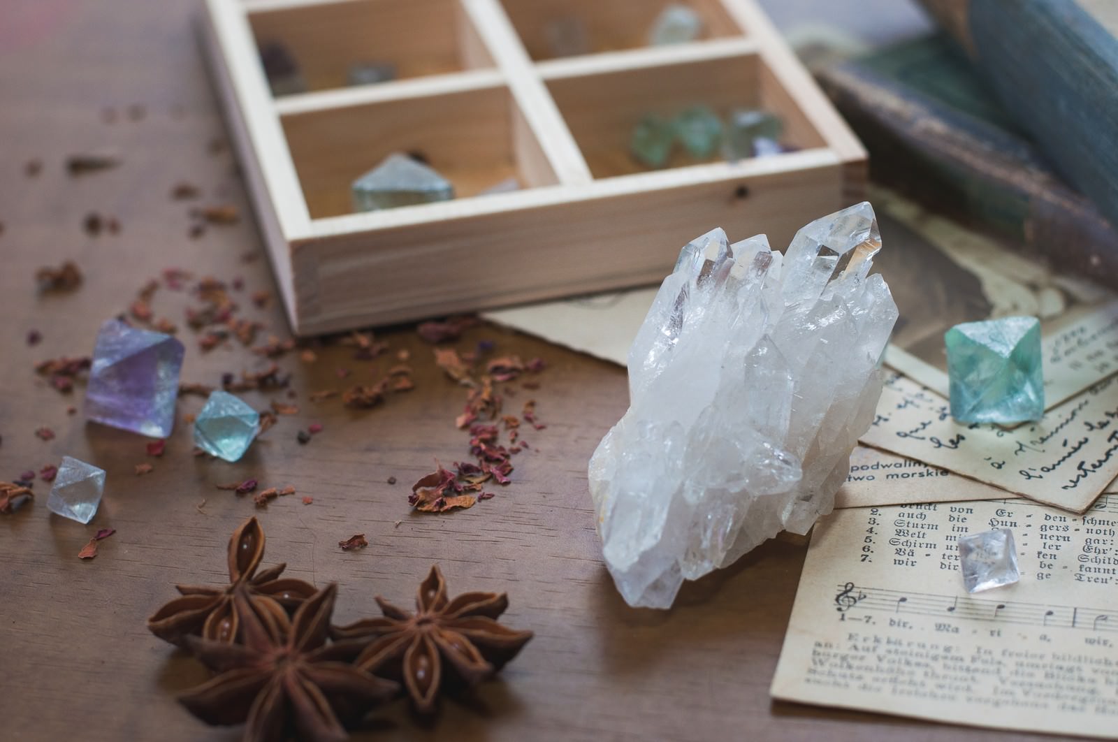 「天然石とドライフラワー」の写真