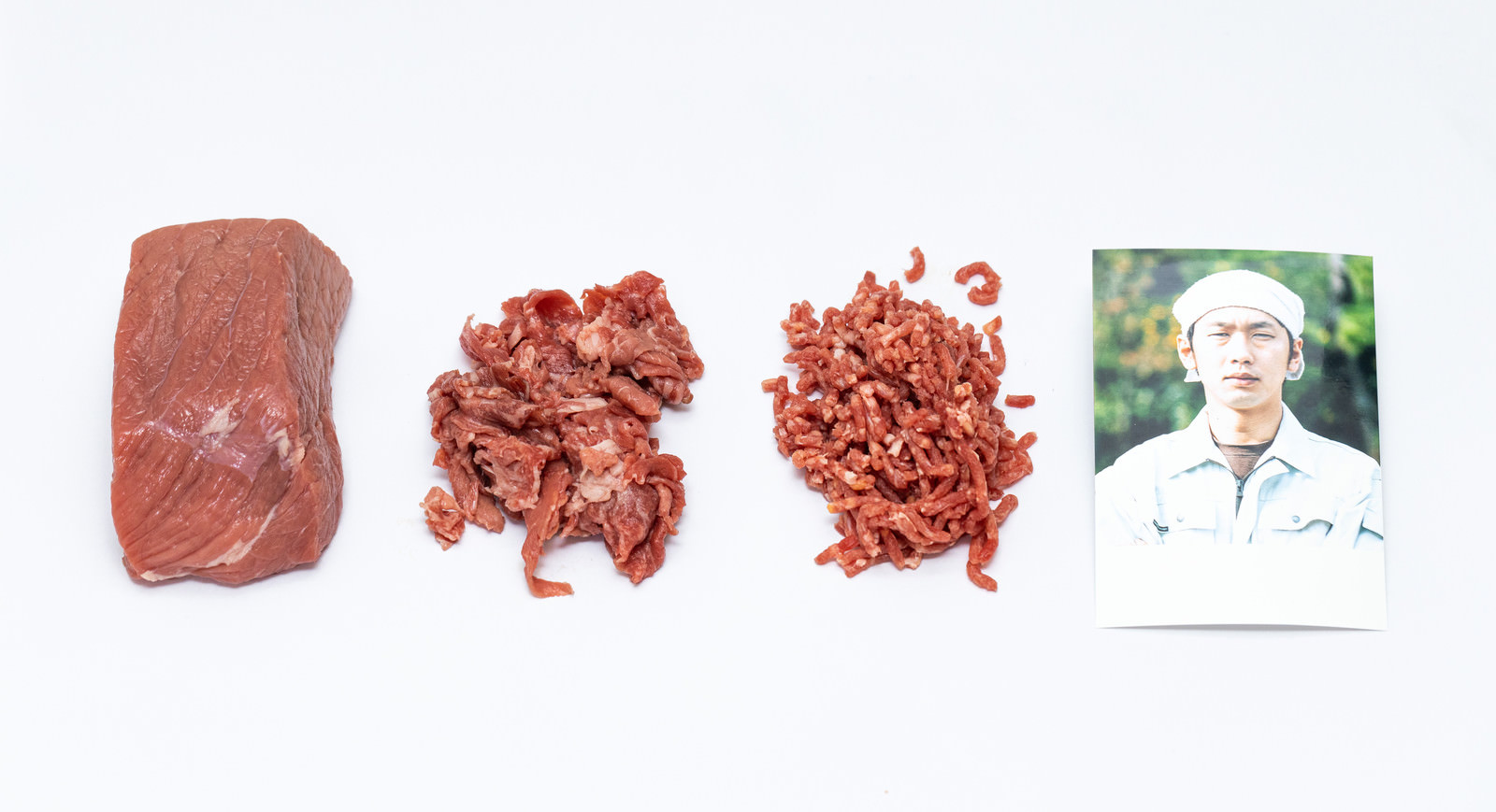 ブロック肉、細切れ肉、挽肉（ミンチ）、生産者のフリー素材