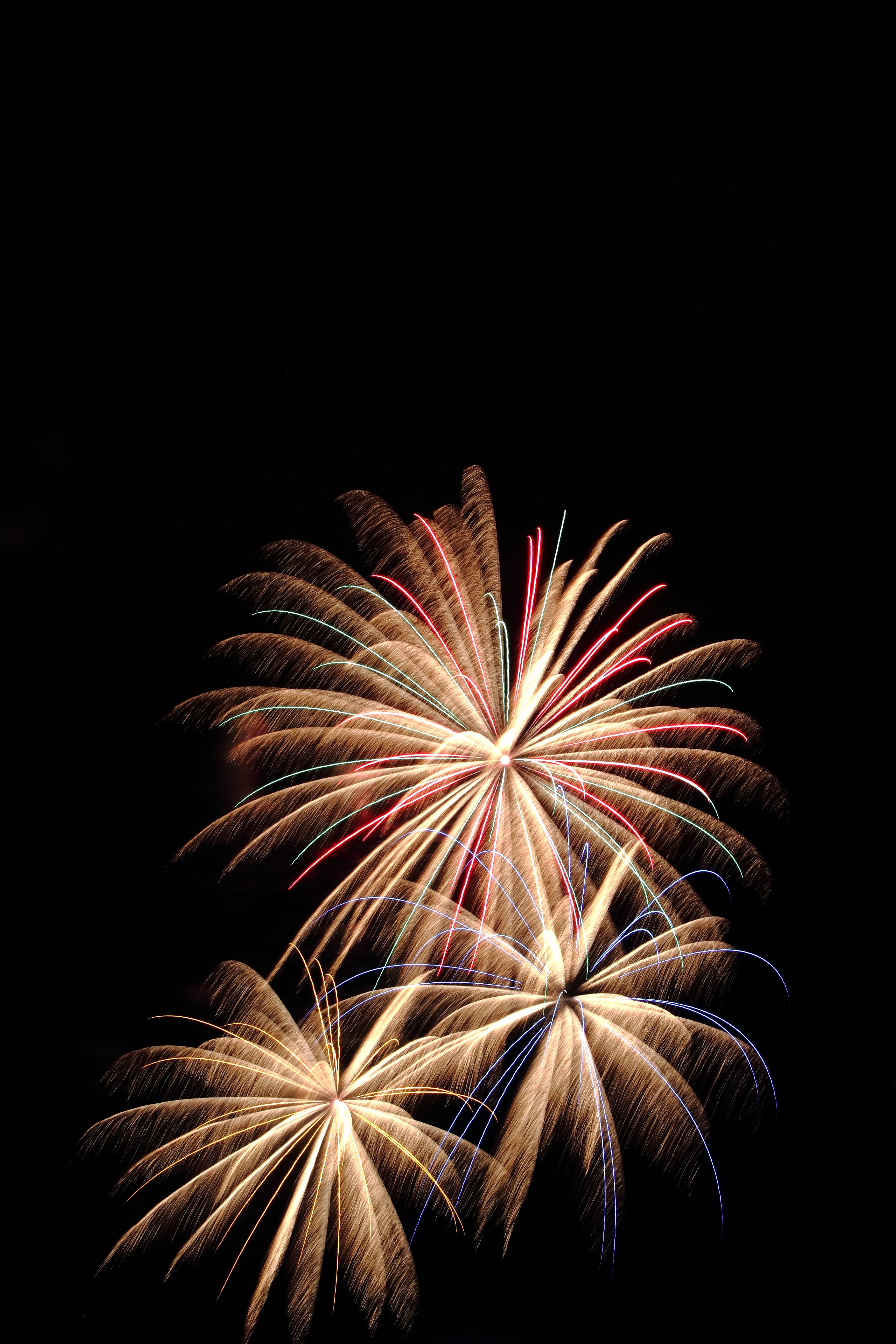市場 花火 緑閃光 打ち上げ花火