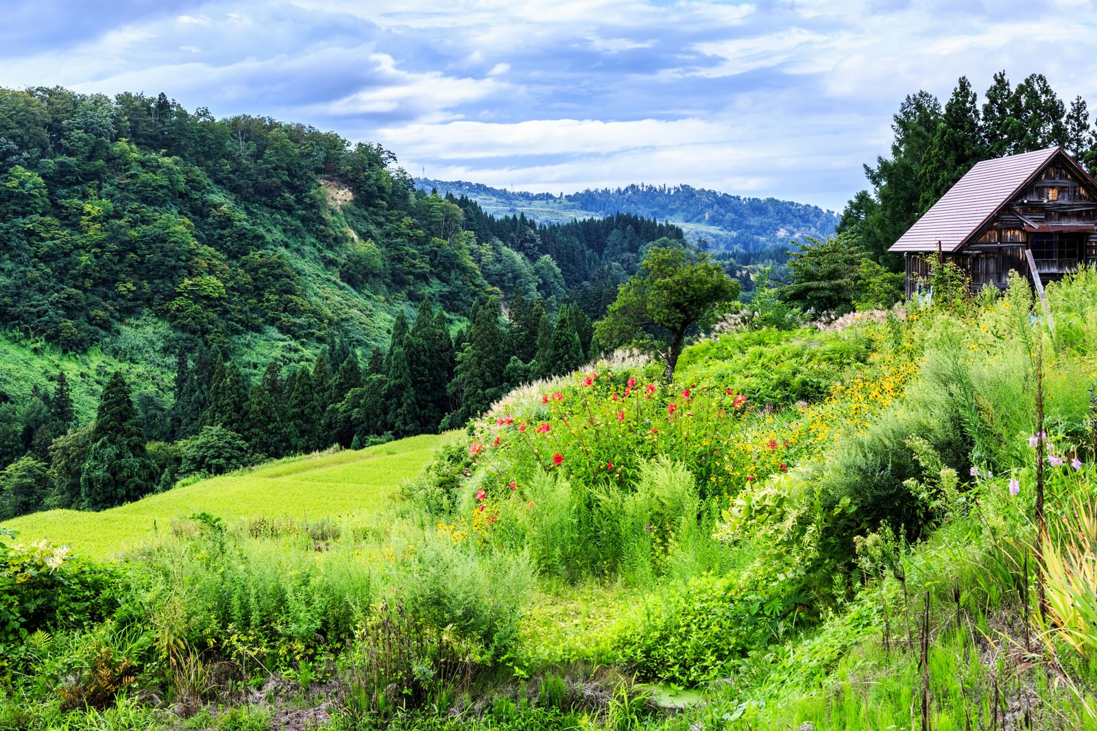 山に囲まれた小屋の写真 画像 を無料ダウンロード フリー素材のぱくたそ