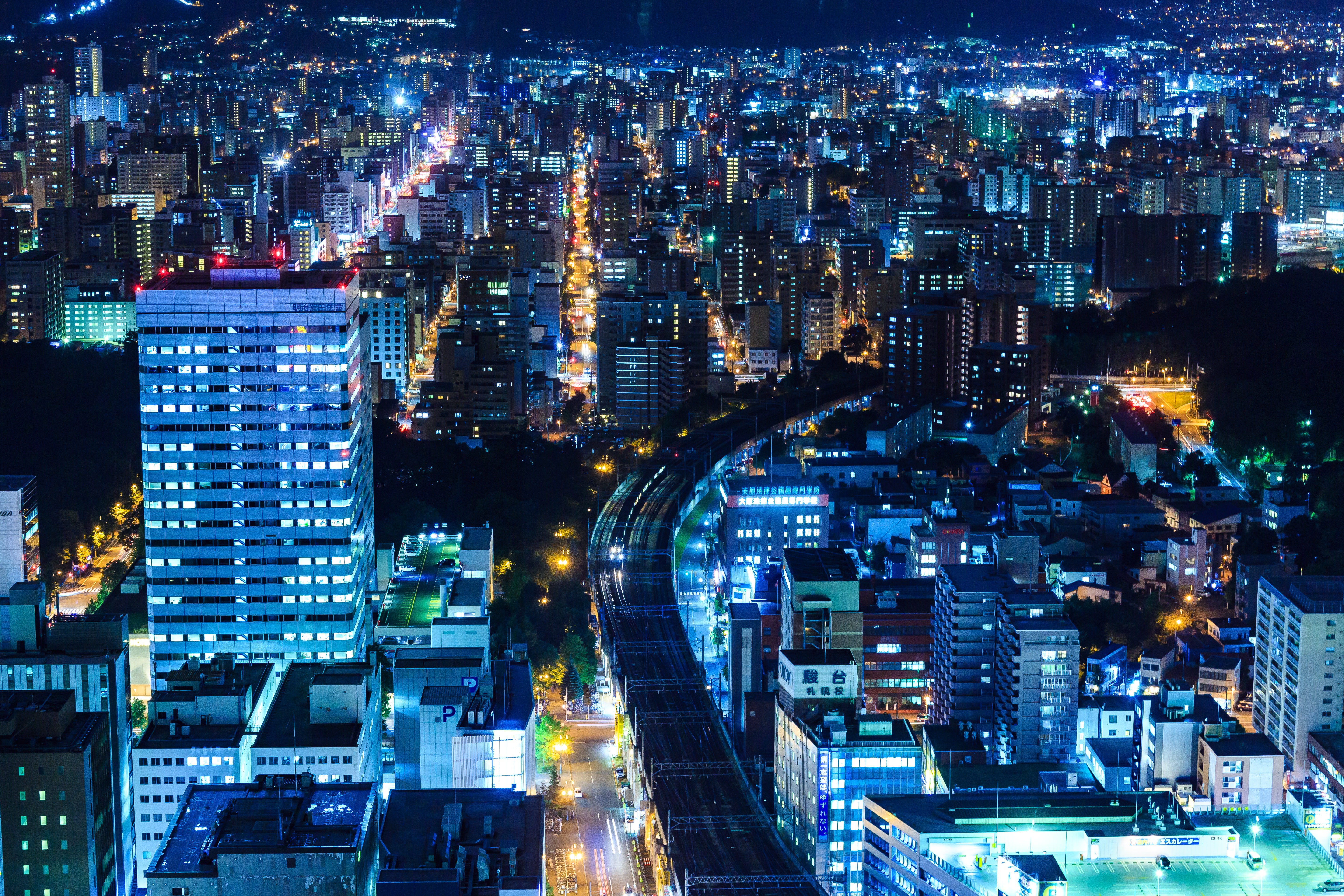 札幌の夜景の写真 フリー素材は ぱくたそ 写真を無料ダウンロード