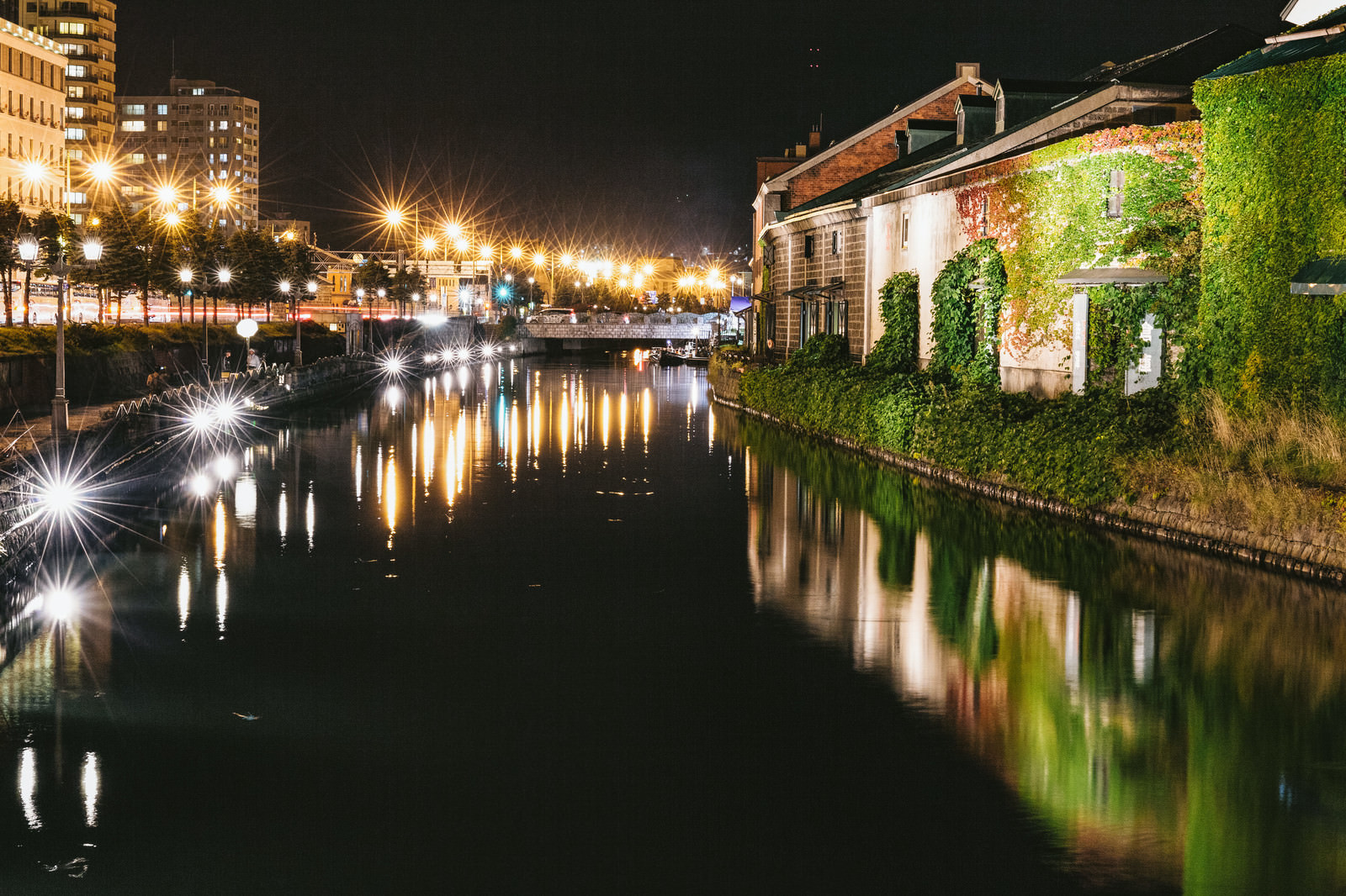 「小樽東運河（夜景）」の写真