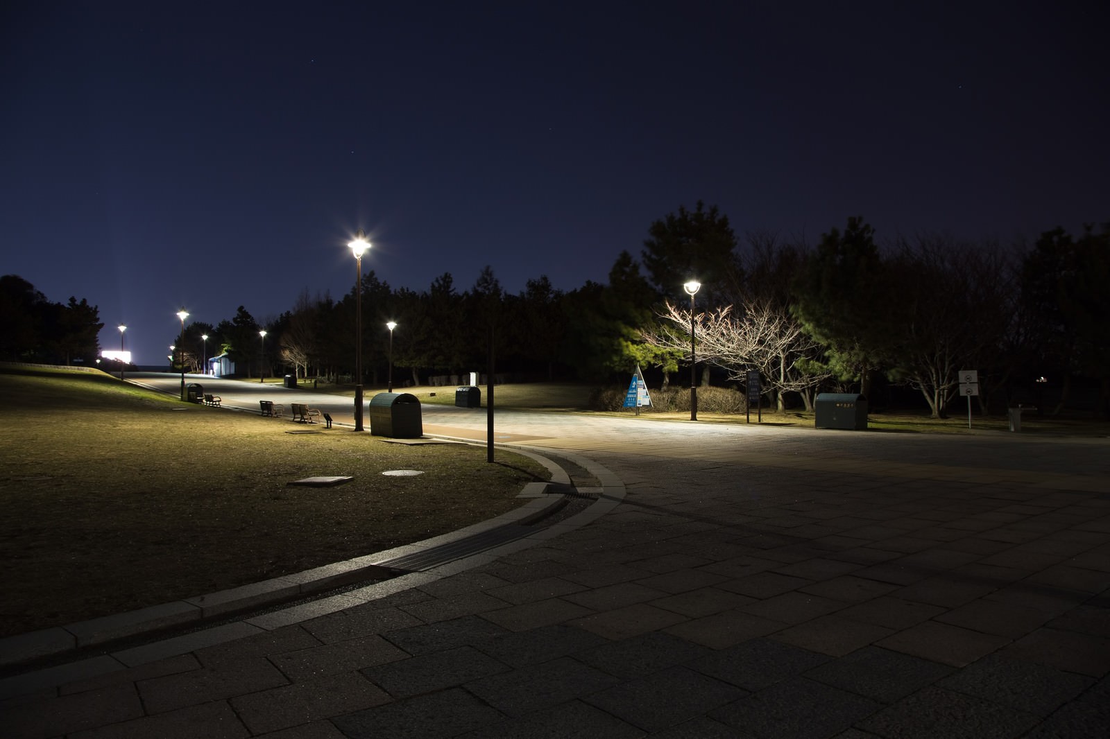 深夜の葛西臨海公園の写真素材 ぱくたそ