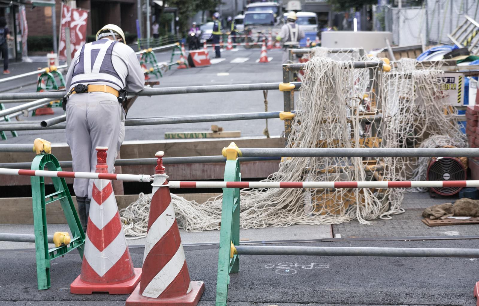 「工事現場の様子」の写真