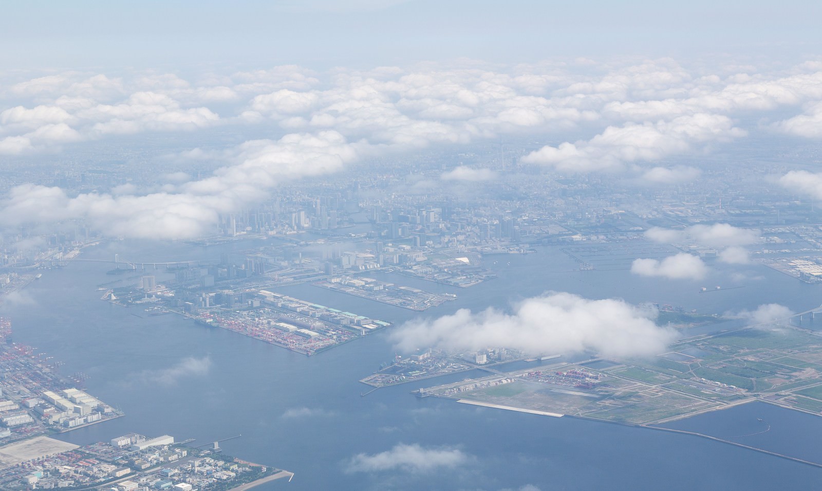 上空からの埋立地の写真素材 ぱくたそ