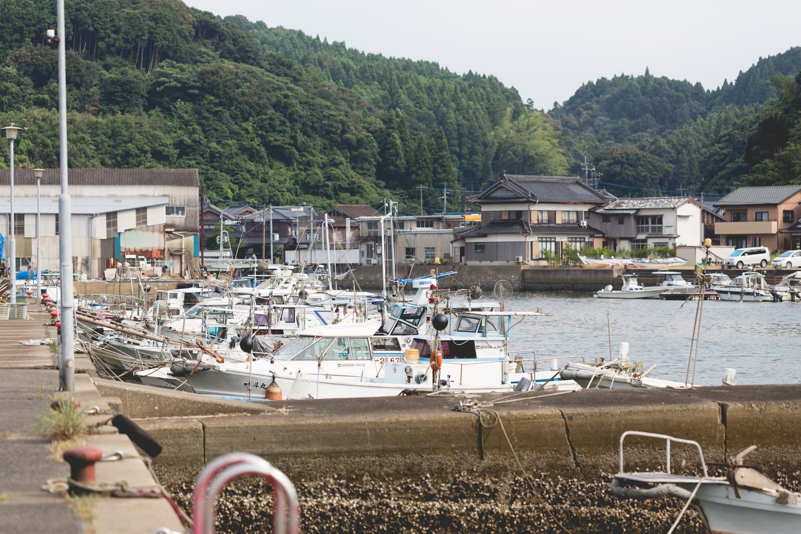 「佐賀県伊万里市の波多津港と漁船 | フリー素材のぱくたそ」の写真