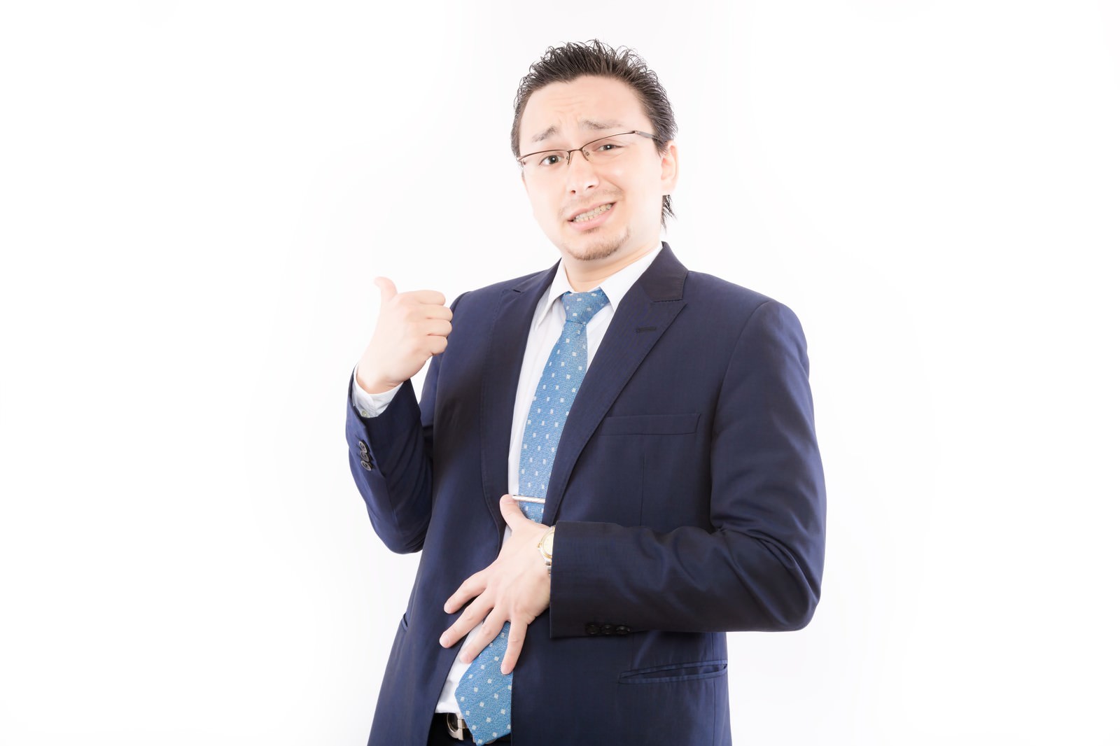 「「このくらいのミス、気にすることはないよ！」ポジティブな外国人「このくらいのミス、気にすることはないよ！」ポジティブな外国人」［モデル：Max_Ezaki］のフリー写真素材を拡大