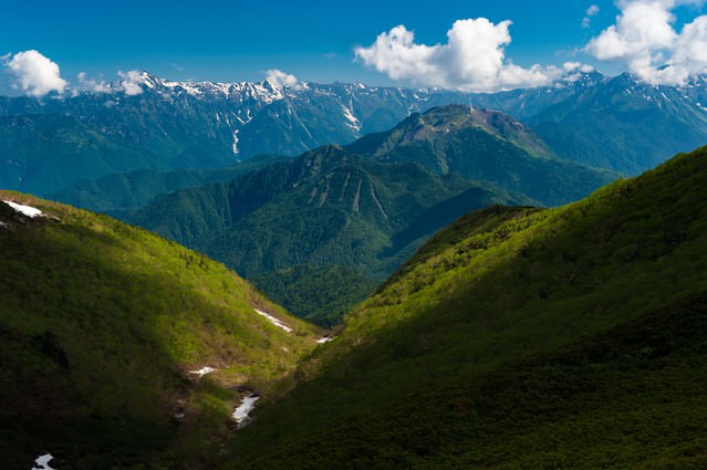 乗鞍新登山道から見える山々