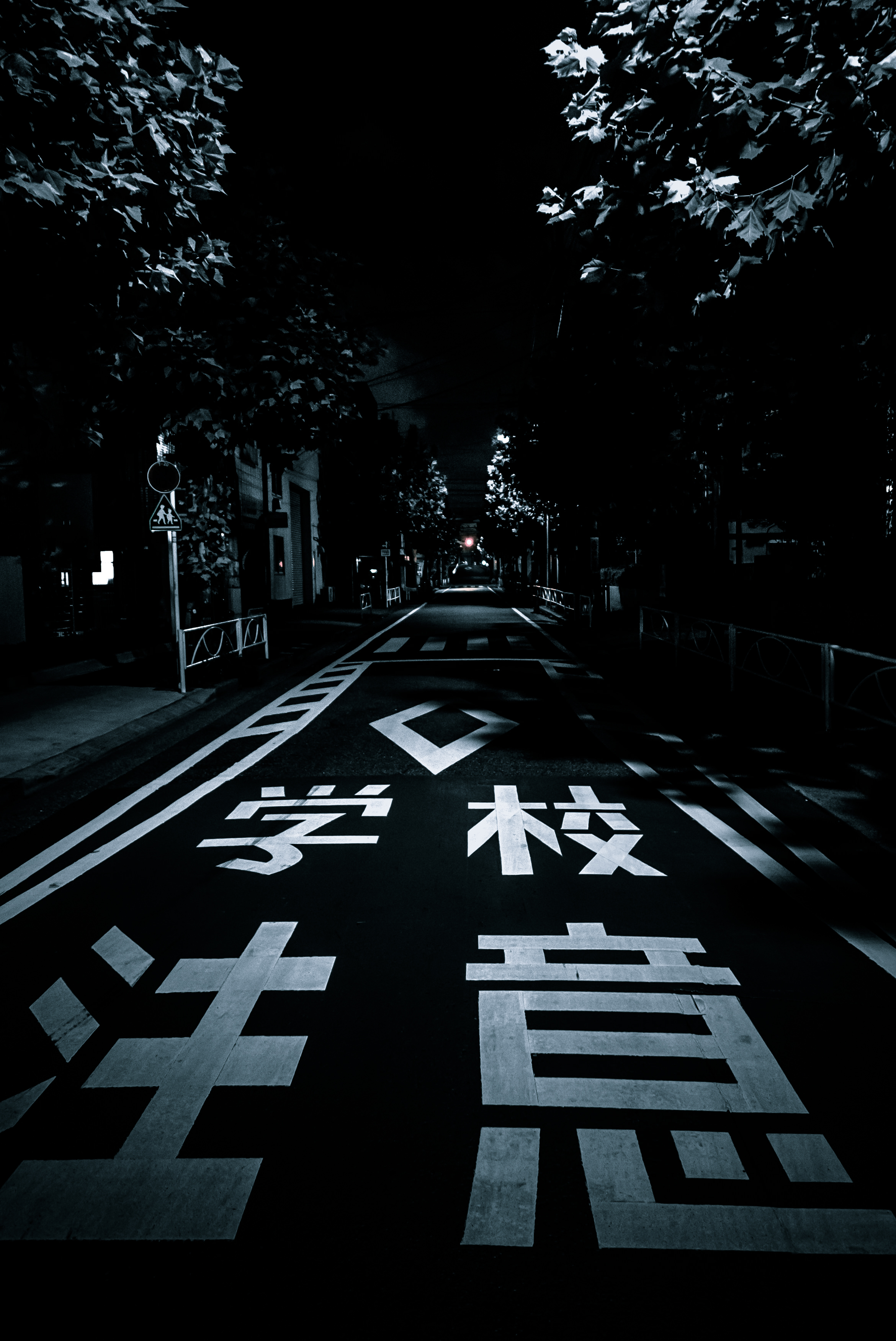 夜間の学校注意 スクールゾーン の写真を無料ダウンロード フリー素材 ぱくたそ