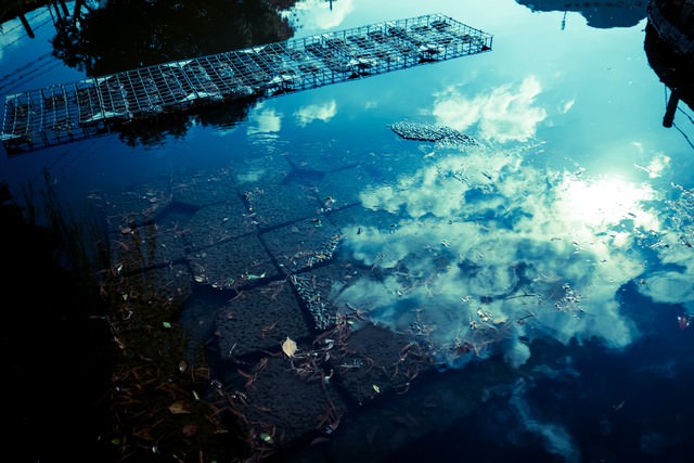 水面に反射する空の写真素材 ぱくたそ