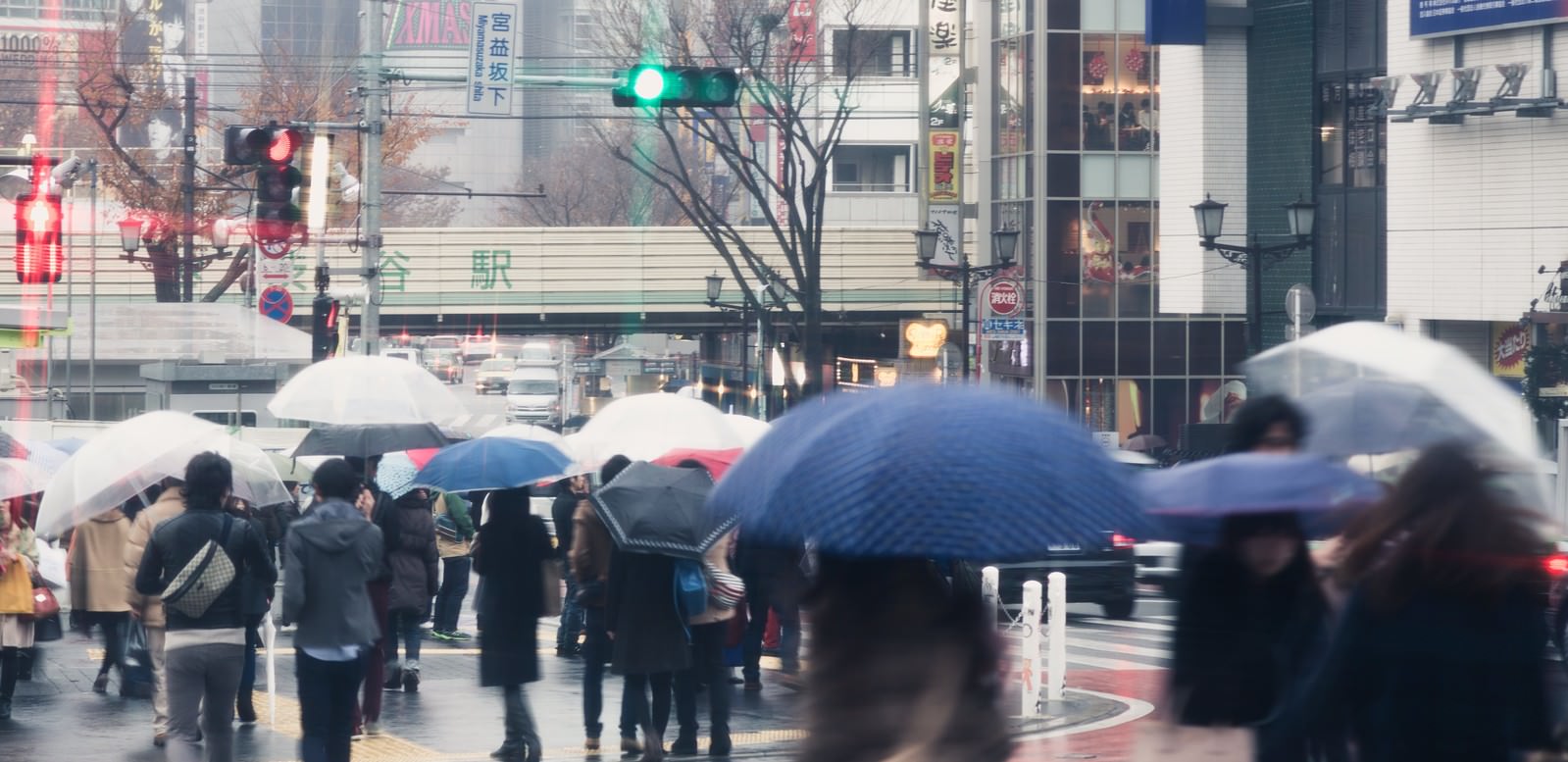 雨の渋谷駅の写真素材 ぱくたそ