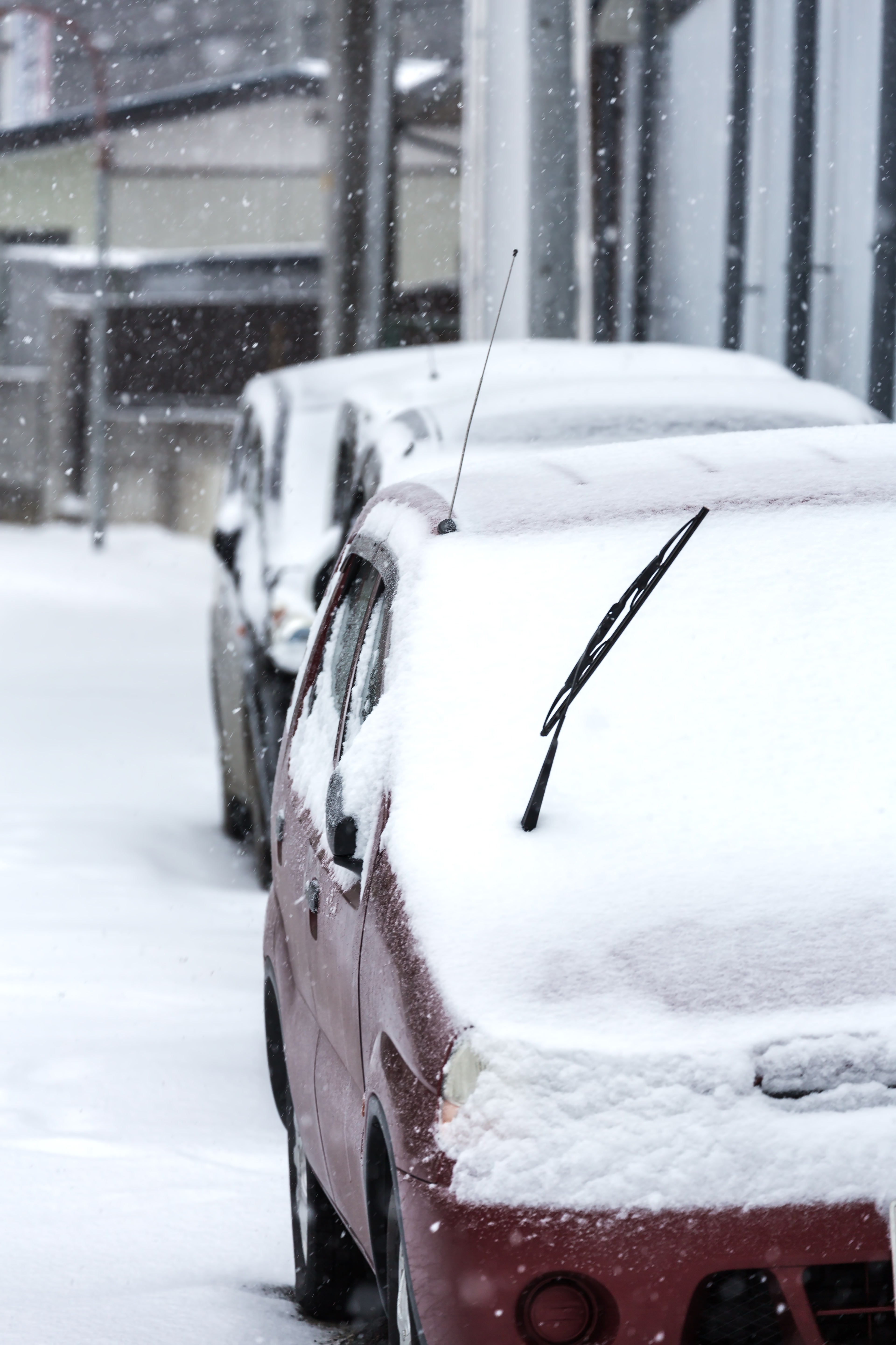 車に雪が積もるの写真素材 ぱくたそ
