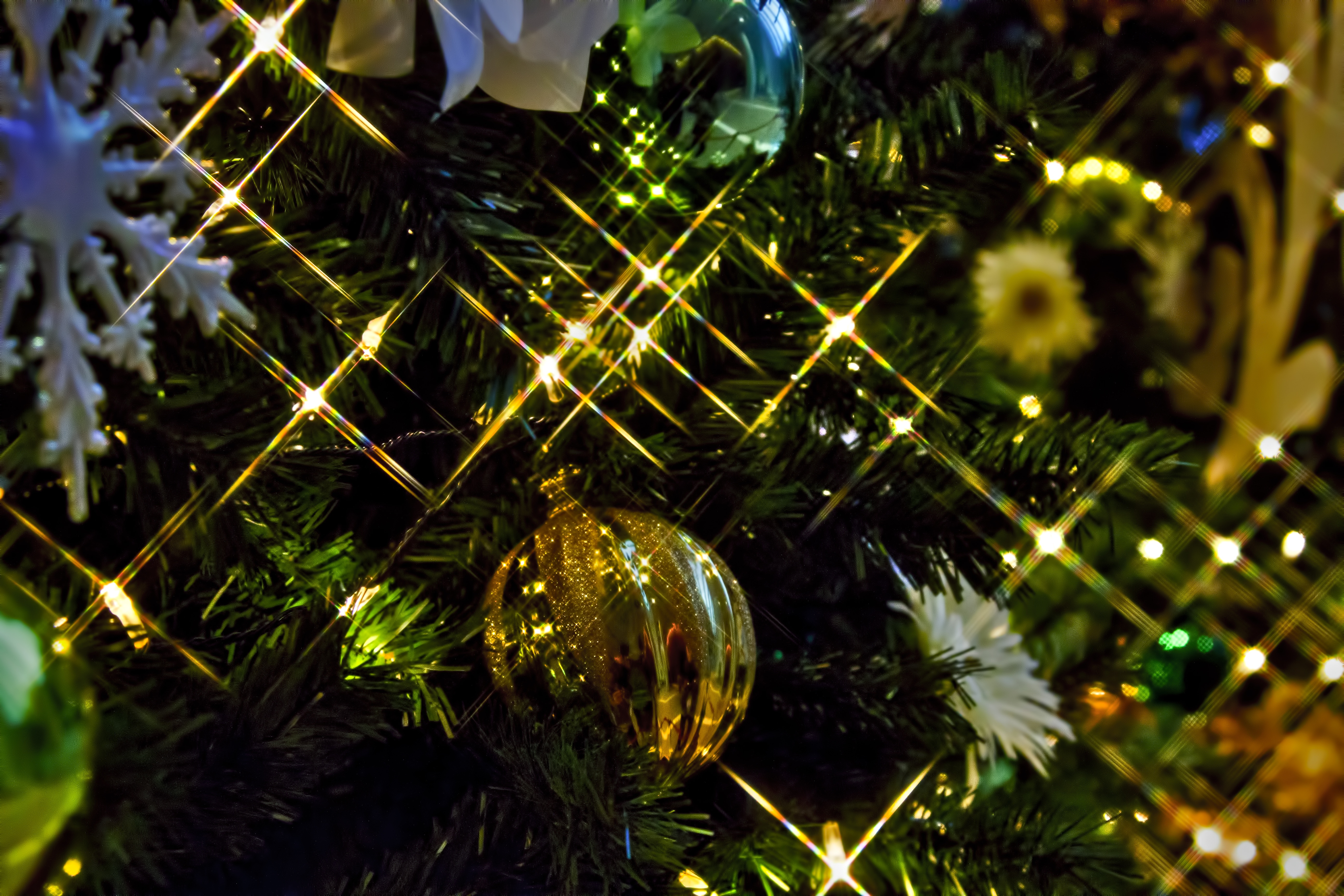 輝くクリスマスツリーの飾りの写真を無料ダウンロード フリー素材 ぱくたそ