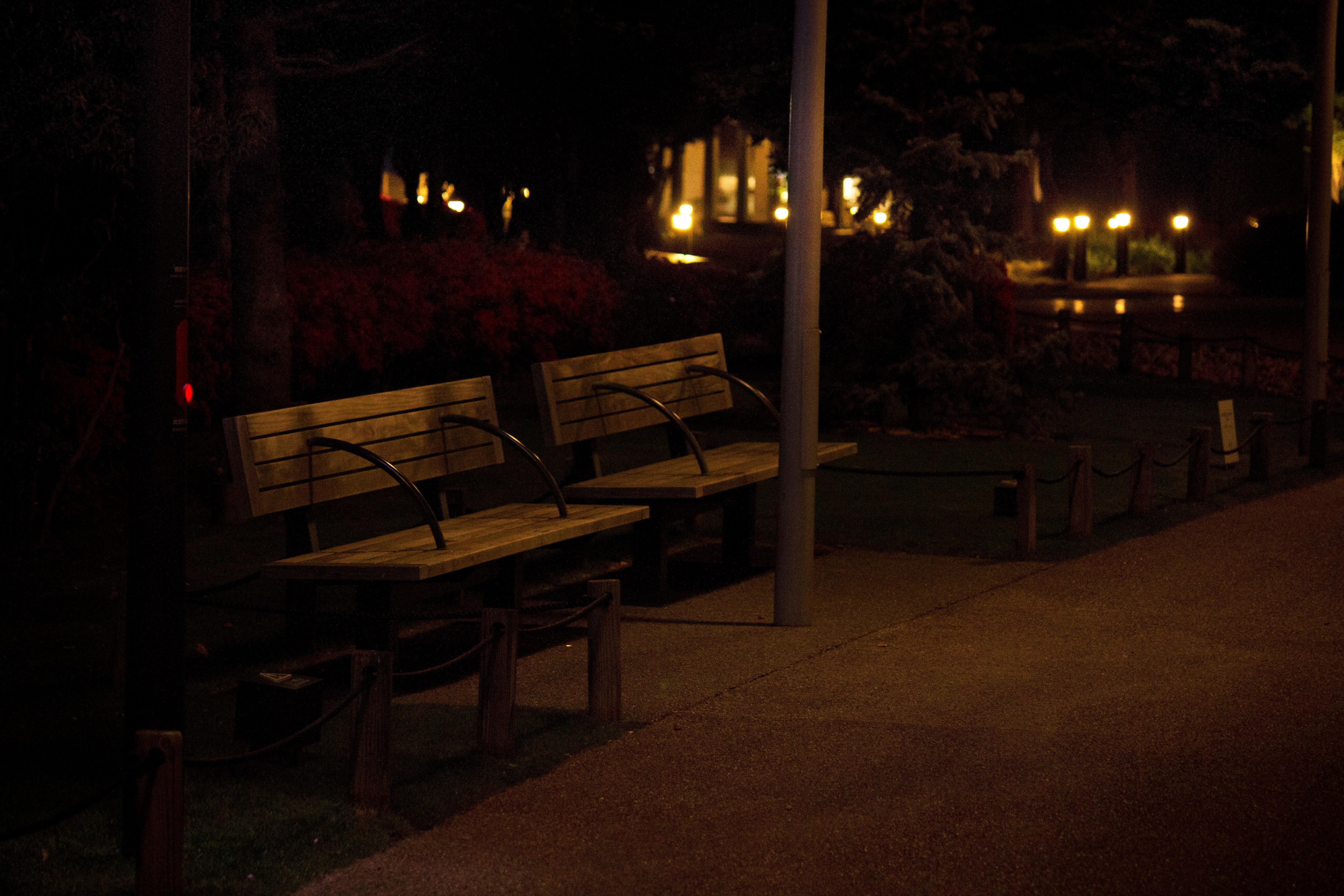 夜間のベンチの写真素材 ぱくたそ