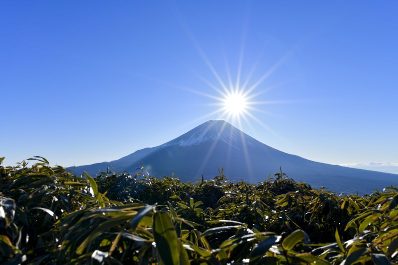 富士山頂から昇る太陽(竜ヶ岳)