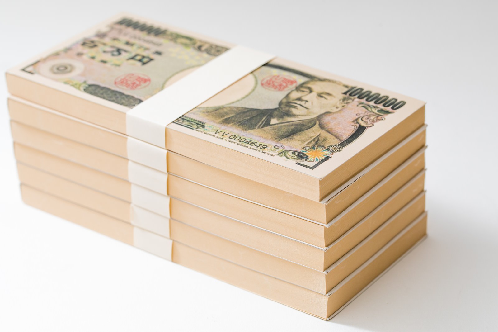 一万円札の札束の写真