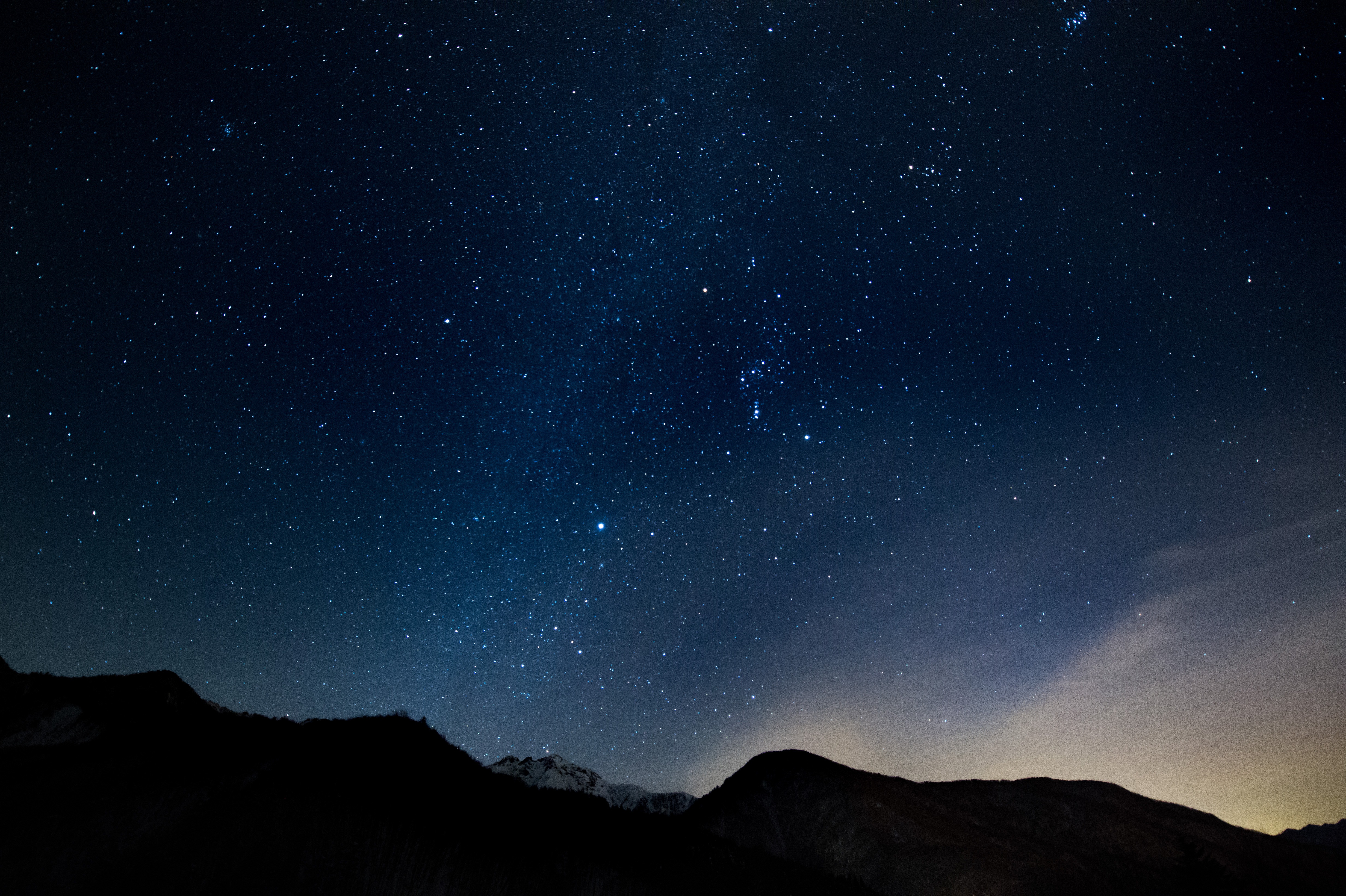 星空がキレイな北アルプスの写真素材 ぱくたそ