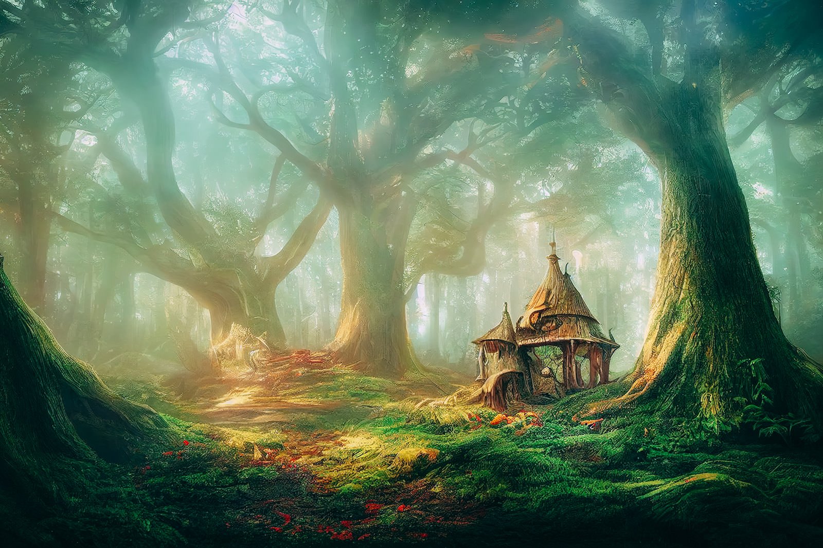 「魔女の森と小さな小屋」の写真