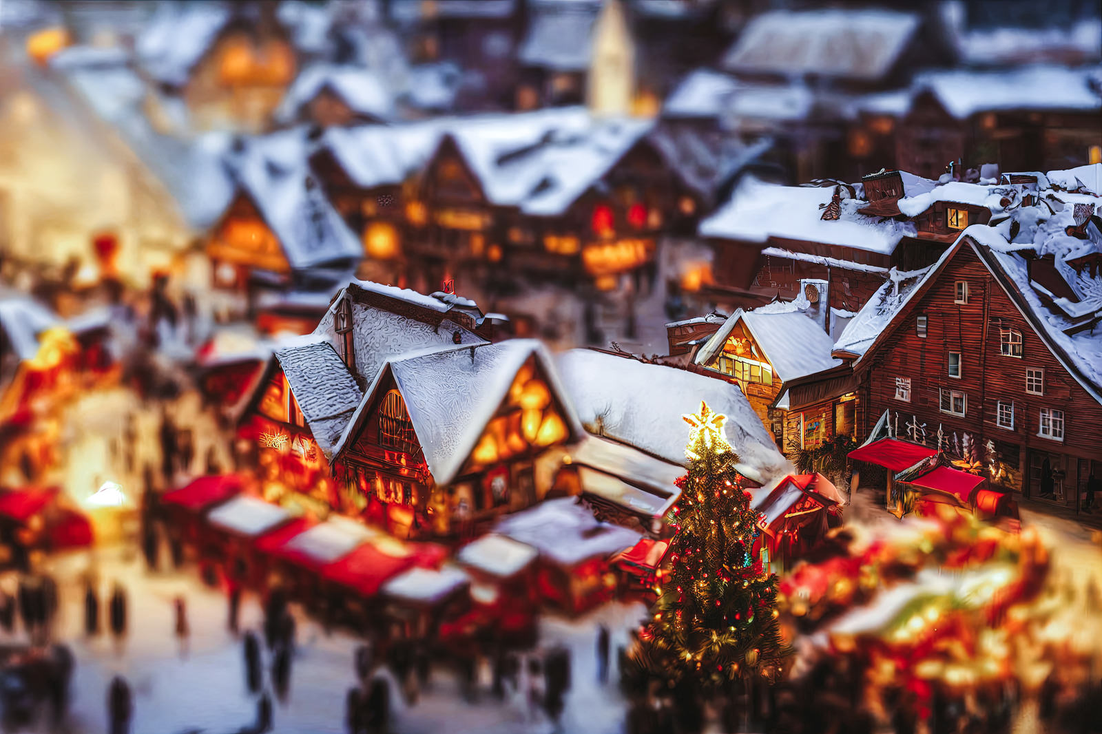「煌びやかにライトアップされたクリスマス一色の街の様子 | フリー素材のぱくたそ」の写真