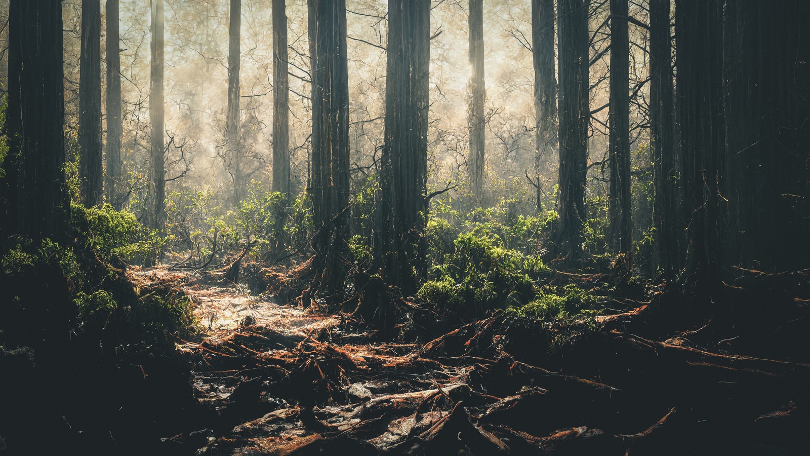 「光差す樹林帯」の写真