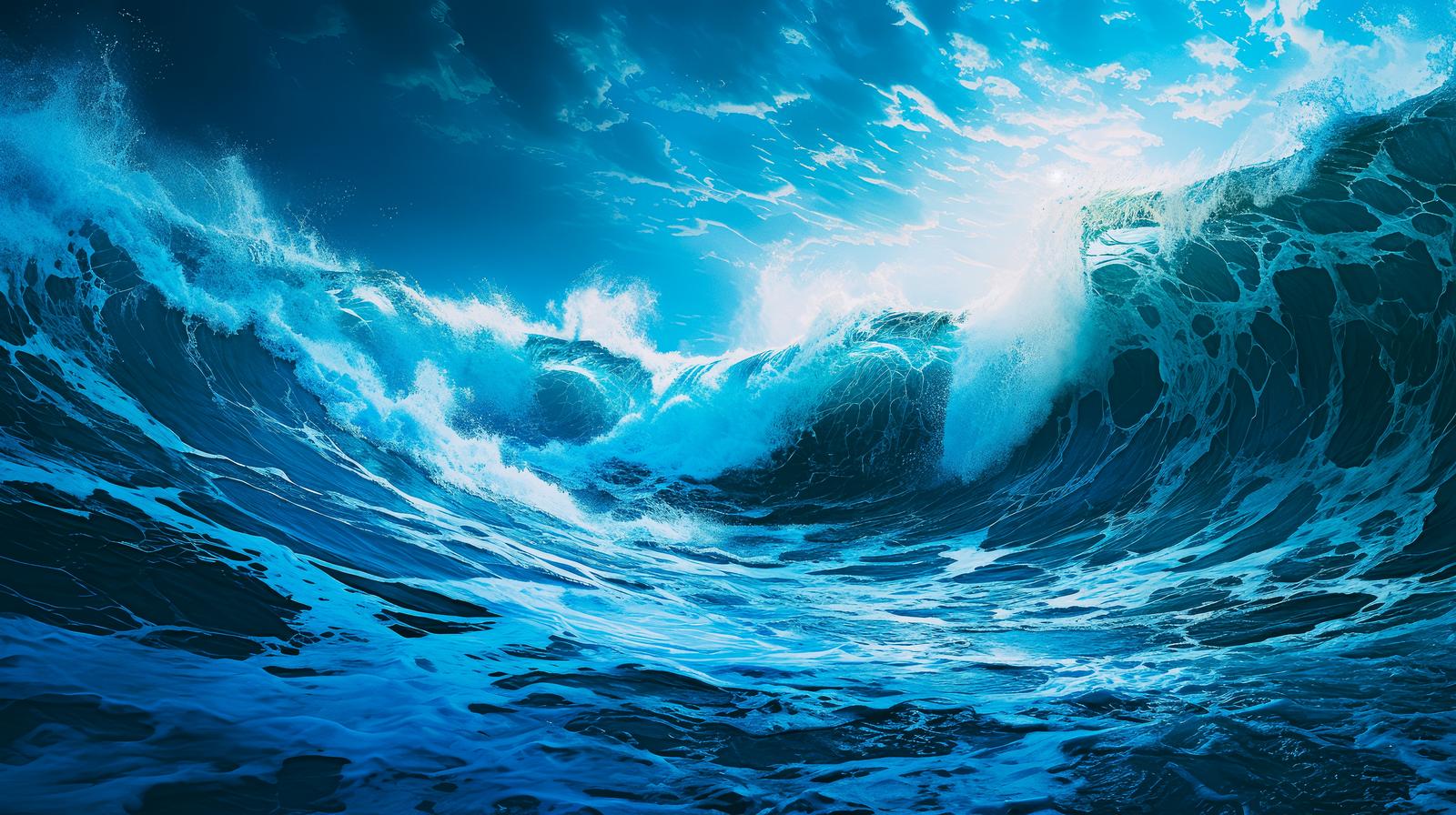 高波と暴風の交錯する瞬間の無料のAI画像素材 - ID.88391｜フリー素材