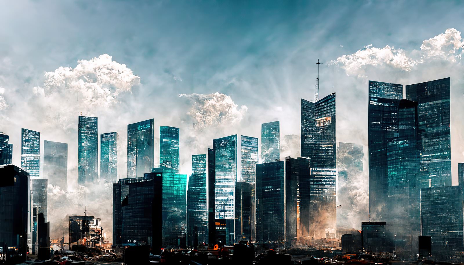 遠くのビル群のai画像素材 ぱくたそ