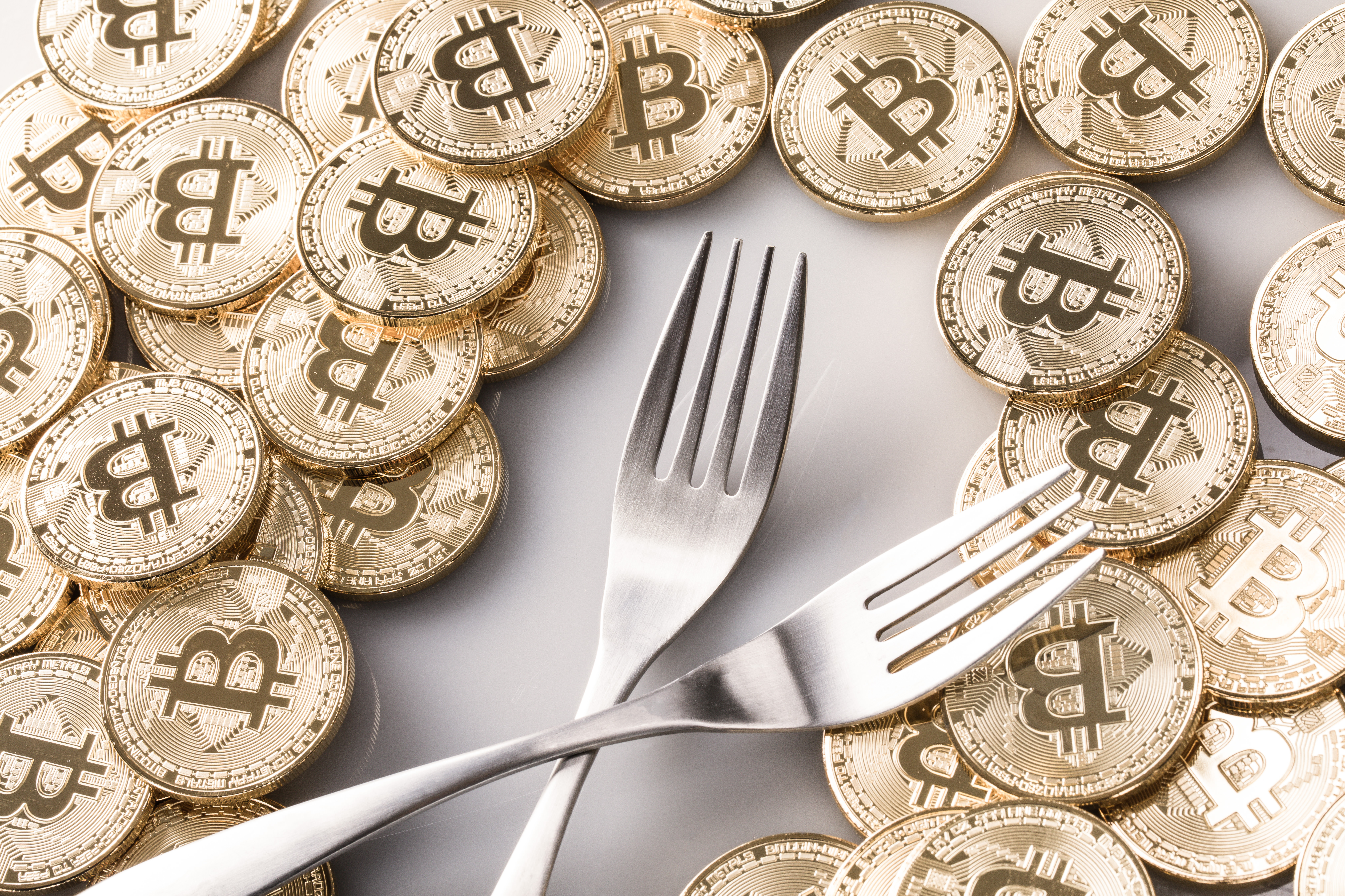 ハードフォークとビットコインの写真素材 Jpg画像 をトリミング ぱくたそ