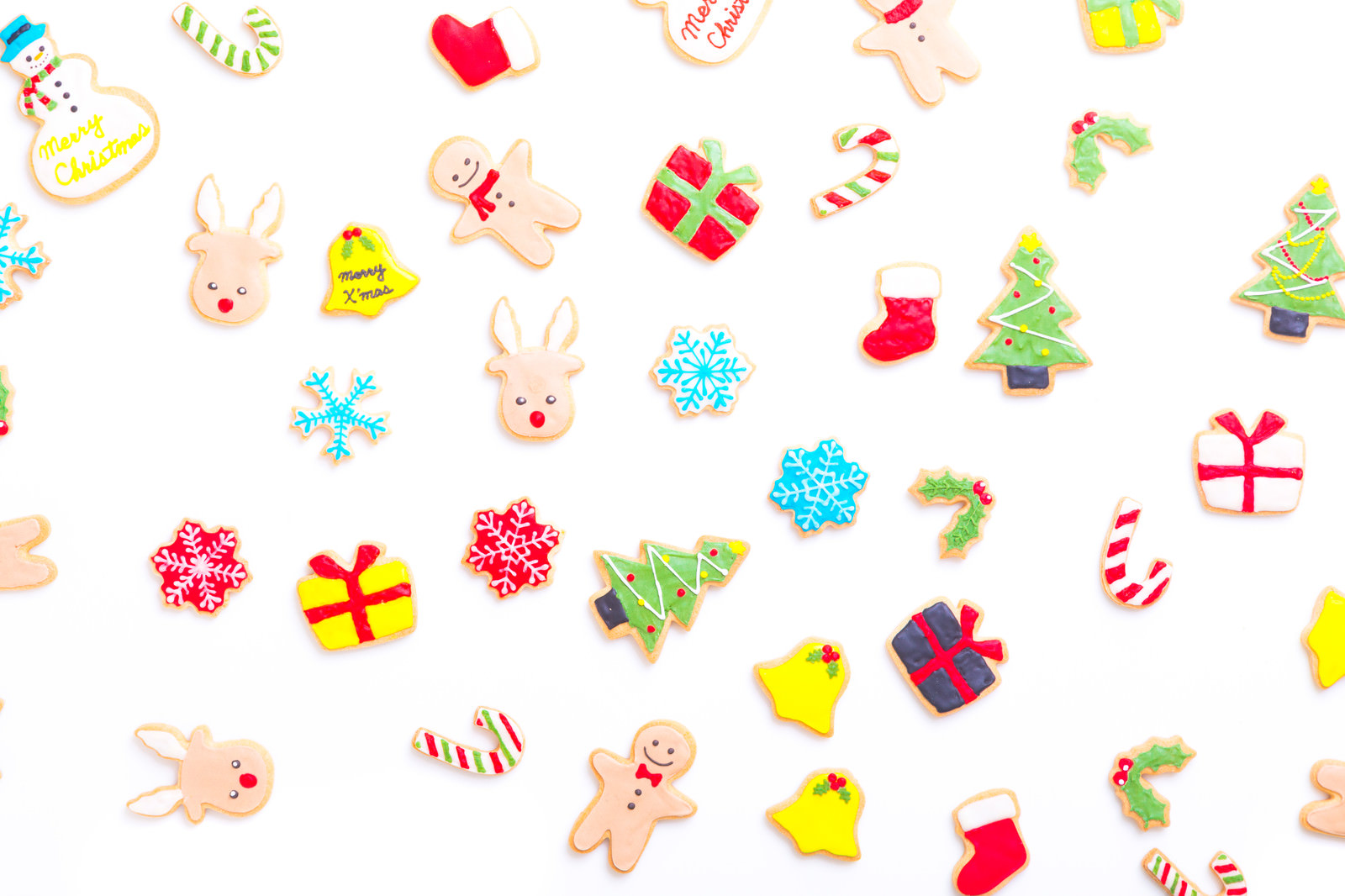 「可愛いクリスマス用アイシングクッキー」の写真