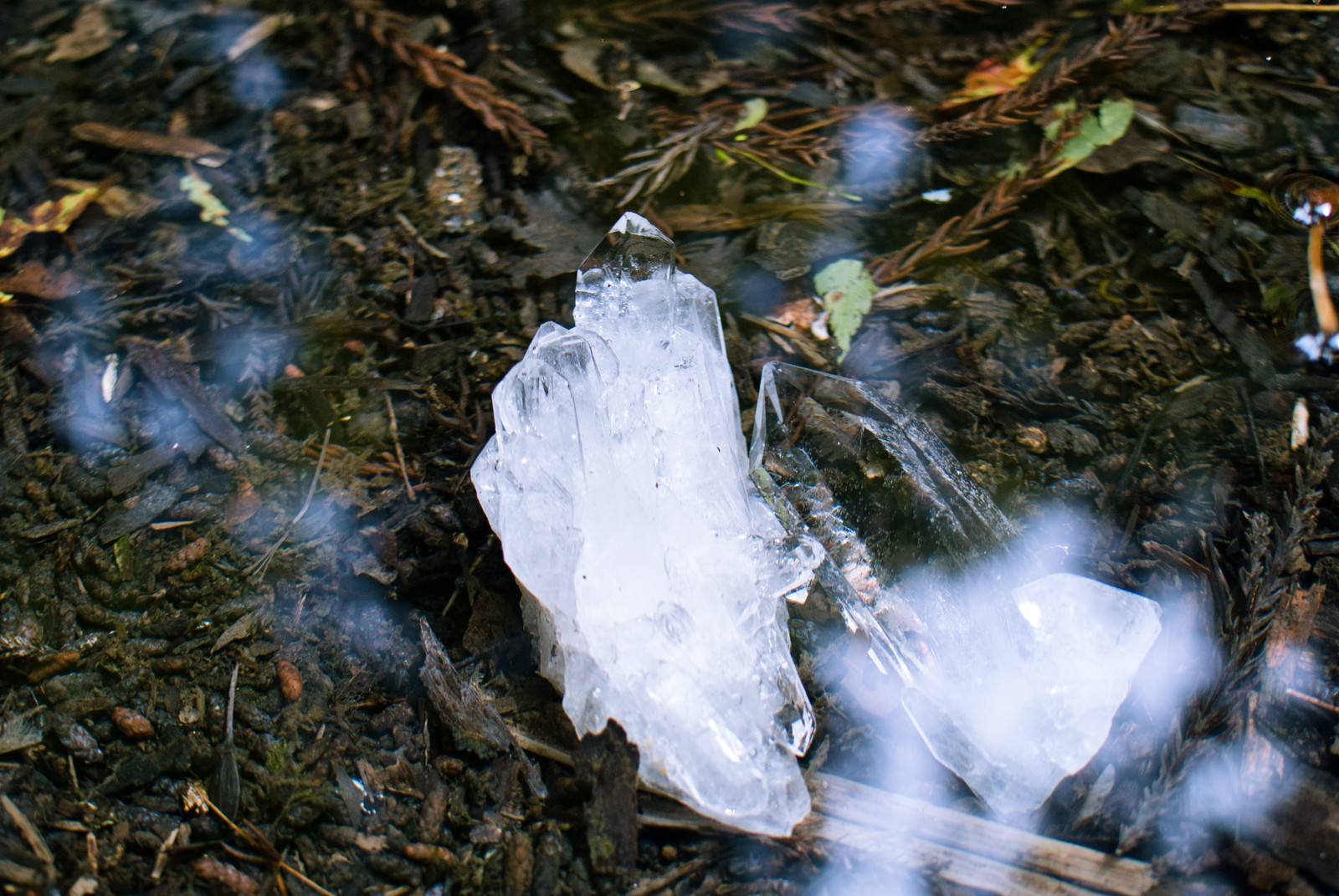「水の中の水晶水の中の水晶」のフリー写真素材を拡大