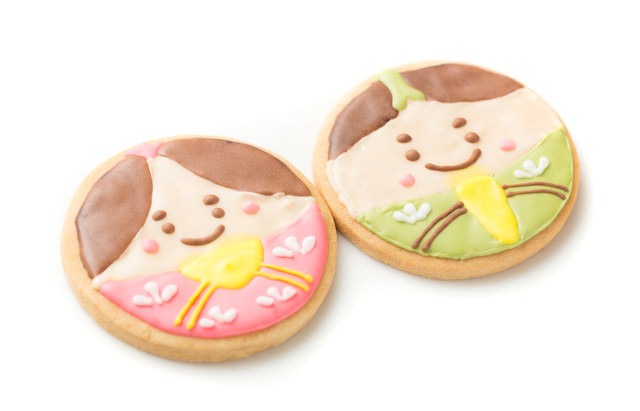 男雛と女雛のアイシングクッキー