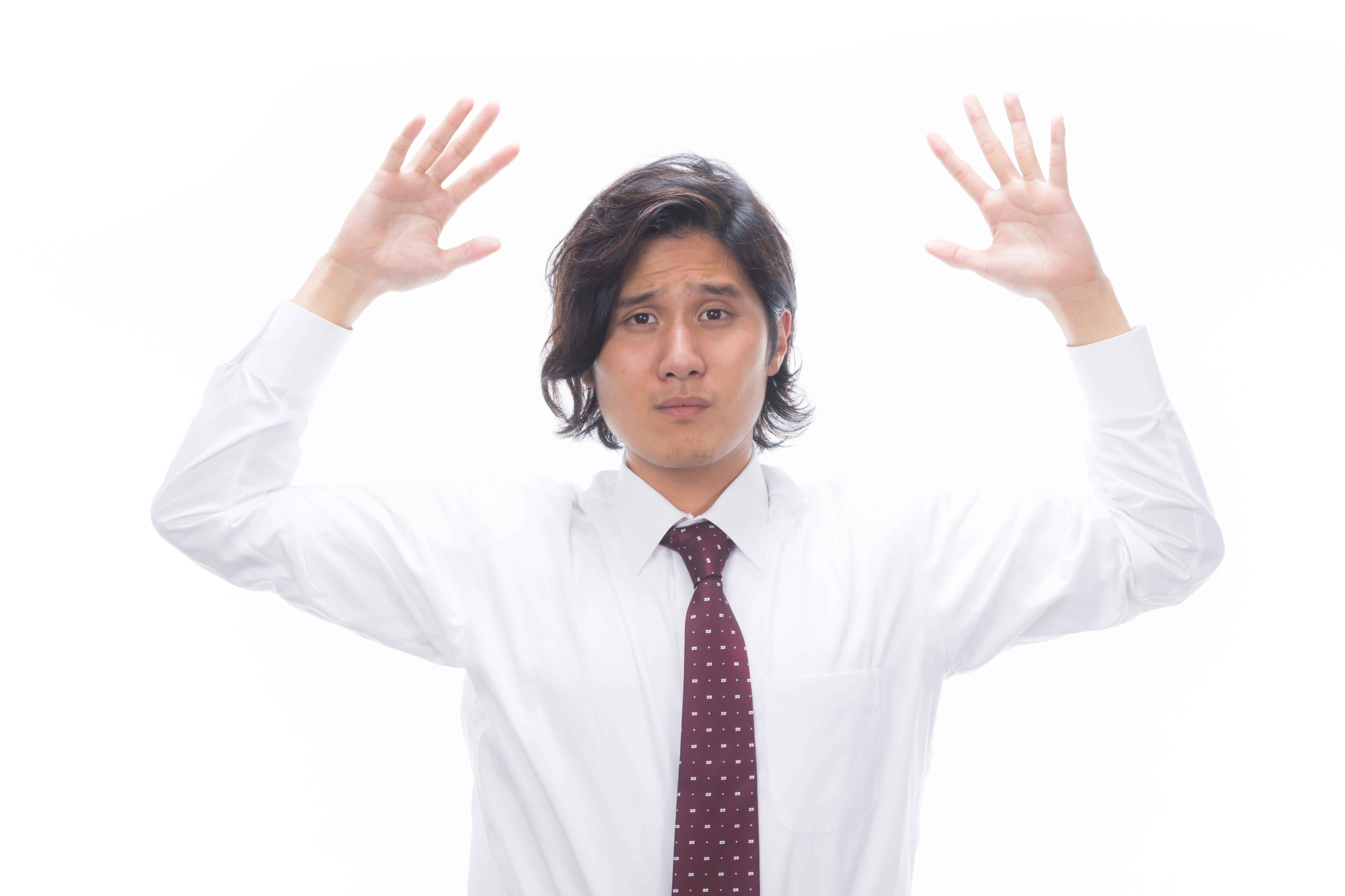 お手上げ ワキガ の写真素材 ぱくたそ