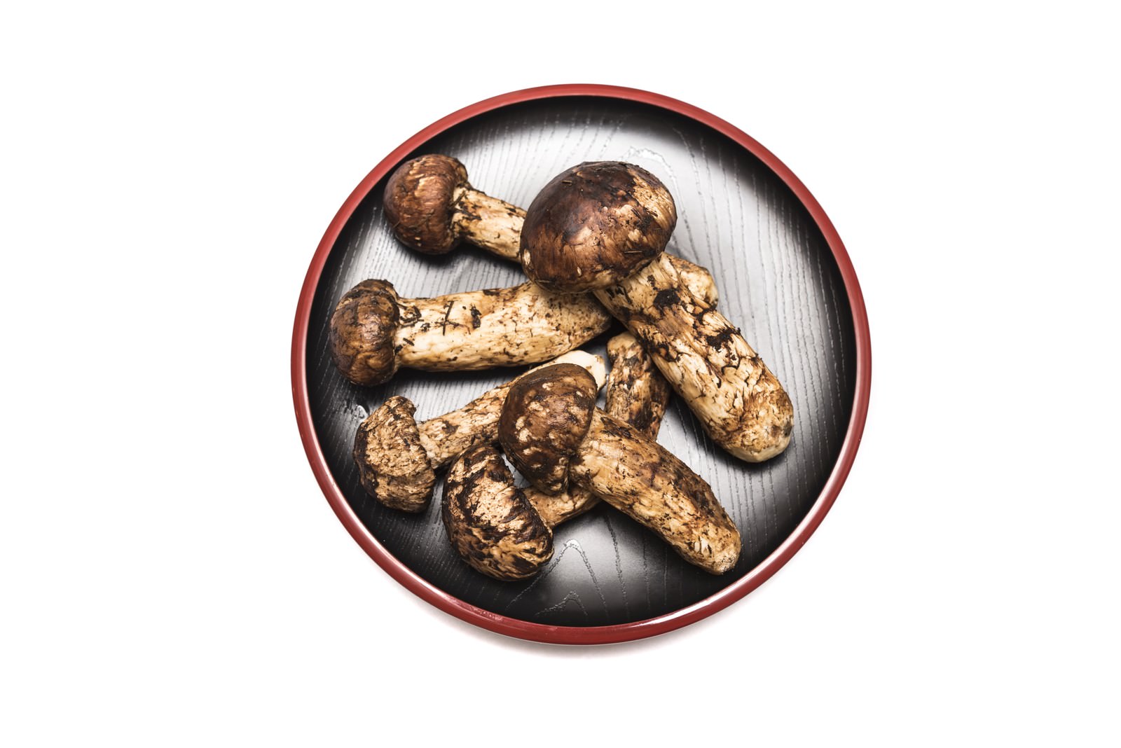 お盆に乗った松茸 5本 の写真を無料ダウンロード フリー素材 ぱくたそ