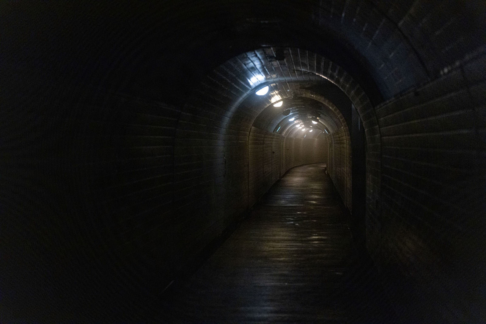 「菅沼（すがぬま）集落に通じる不気味なトンネル通路」の写真