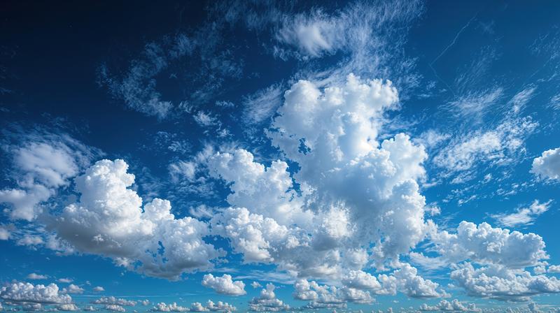 空一面に広がる夏雲のパノラマの無料のAI画像素材 - ID.95055｜フリー