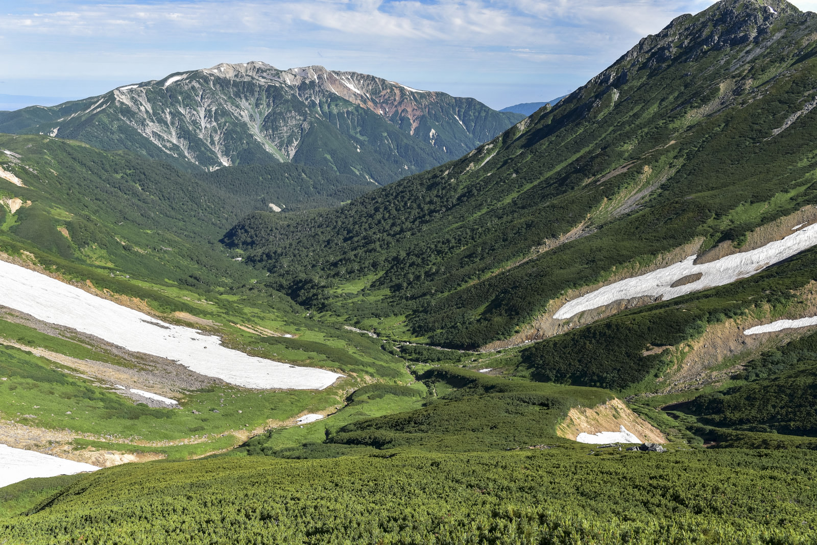 ワリモ岳分岐から見る薬師岳と高天原山荘方面 水晶岳 の写真素材 ぱくたそ ワリモ岳分岐から見る薬師岳と高天原山荘方面 水晶岳 の写真素材 ぱくたそ