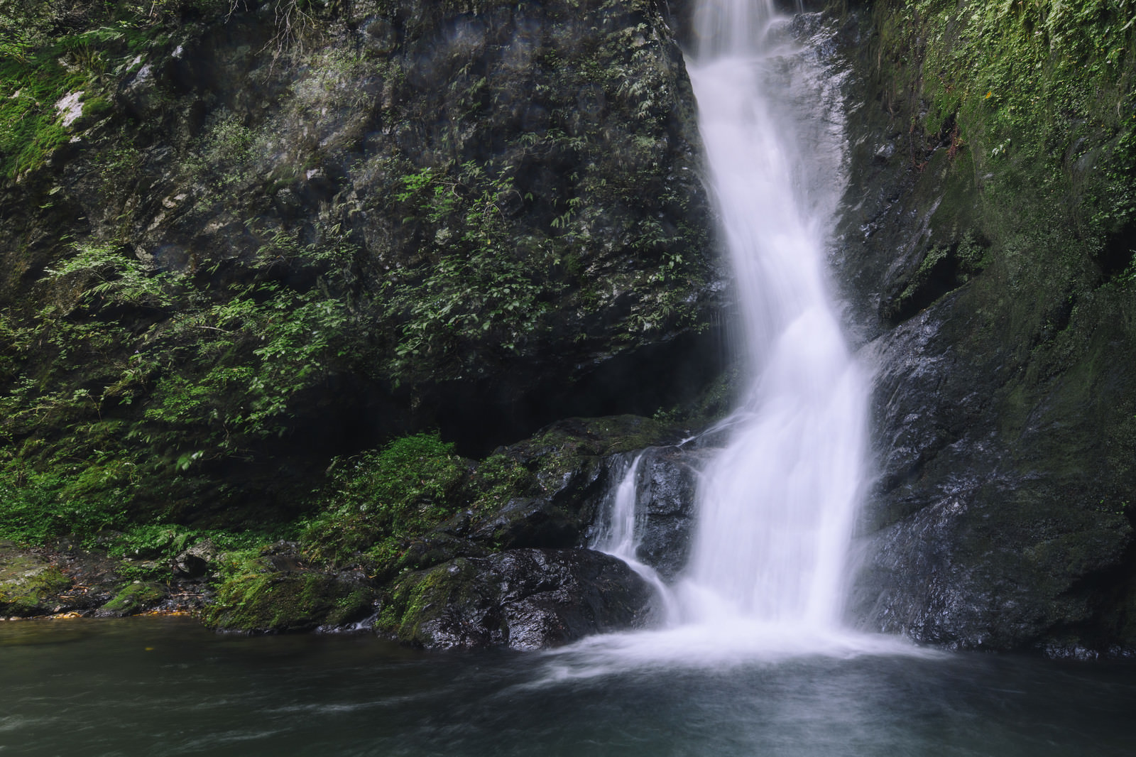 滝つぼへと水が降り注ぐ海沢渓谷の大滝の写真素材 ぱくたそ
