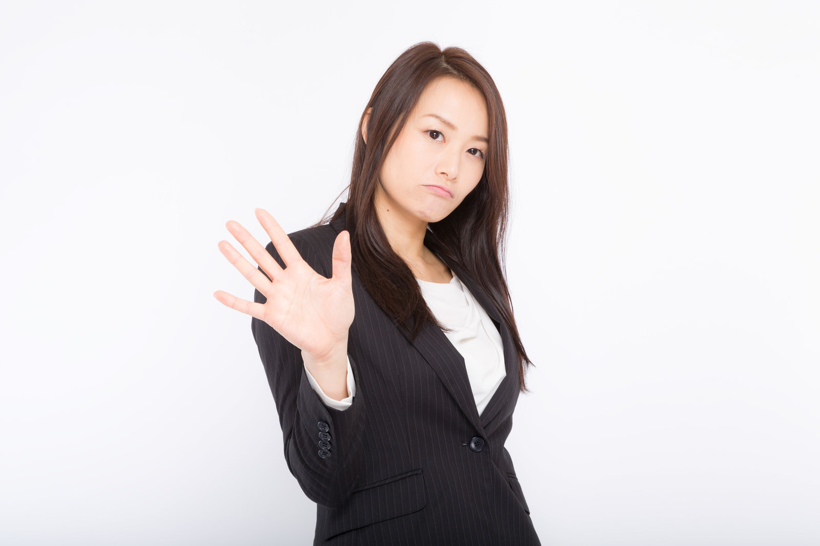 「近寄らないでください」［モデル：土本寛子］