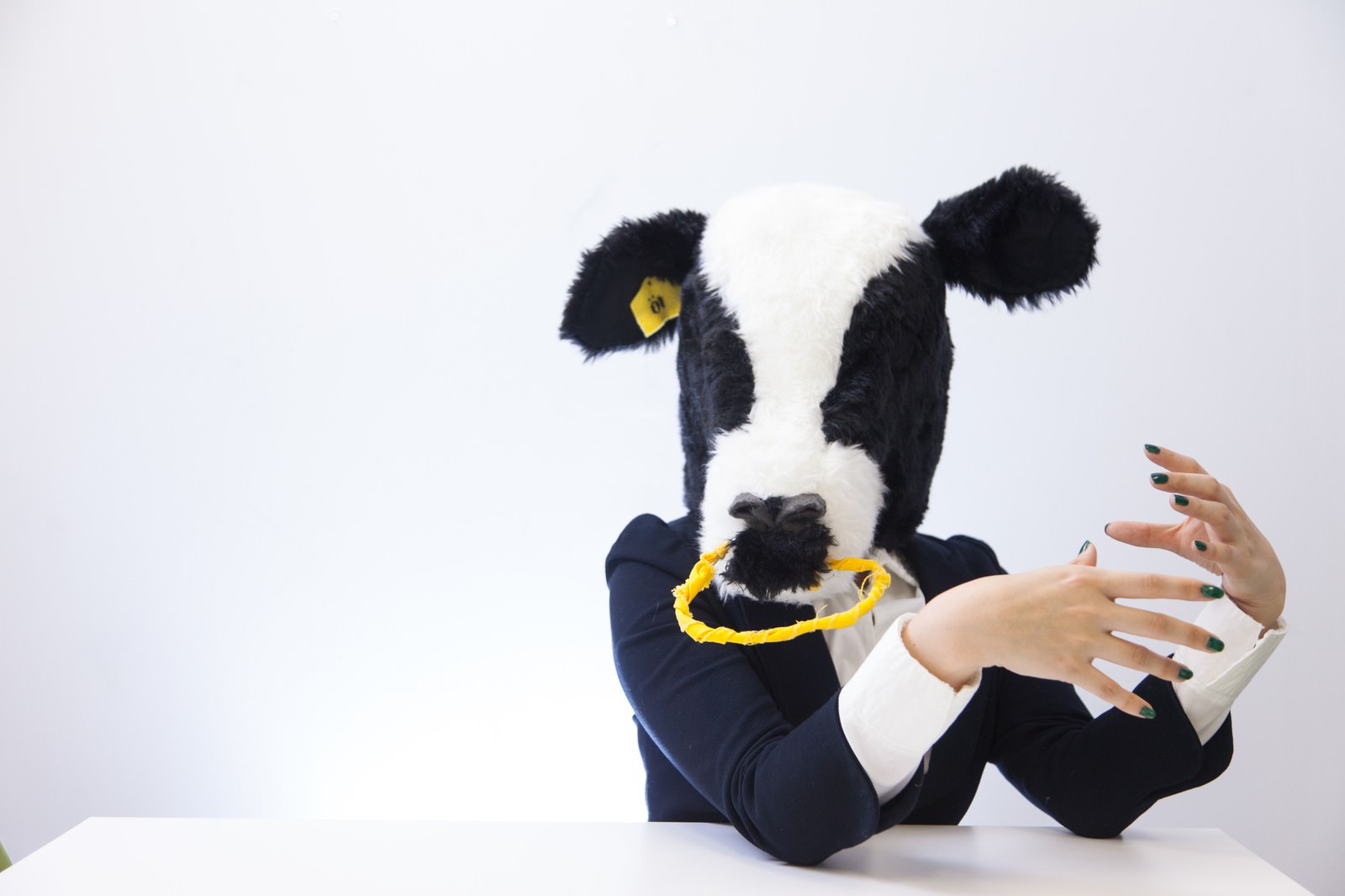 人事担当の牛にダメ出しされるの写真素材 ぱくたそ