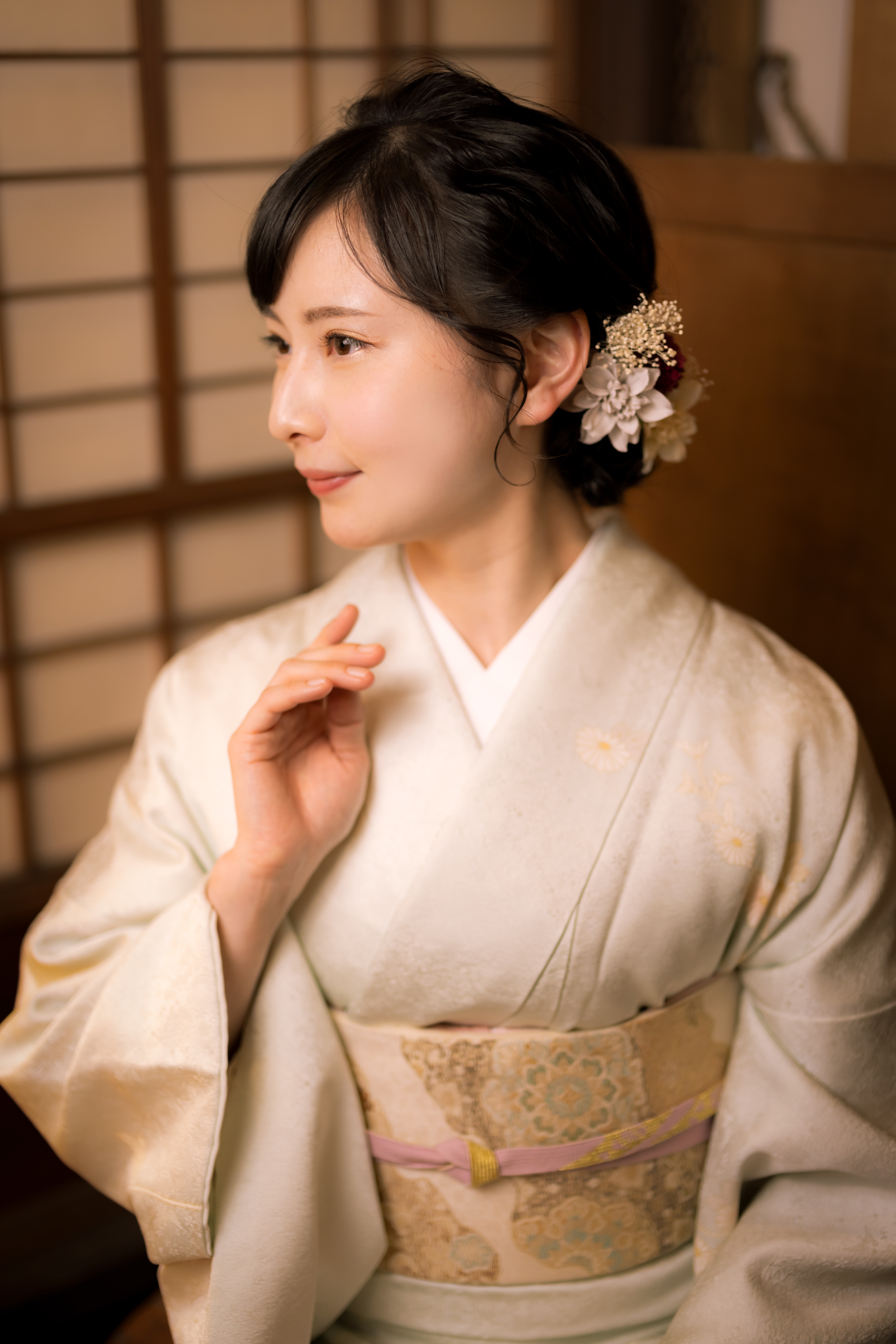着物女性の横顔の写真素材 ぱくたそ