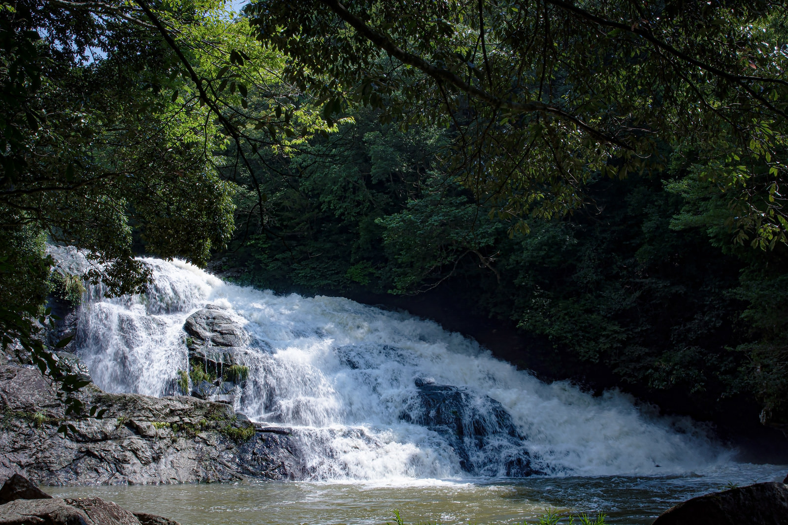 増水して荒ぶる二畳ヶ滝 愛知県豊田市 の写真素材 ぱくたそ